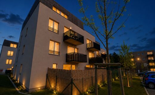 Fotografie nemovitosti - Prodej bytu 1+kk (38,4 m2) se zahrádkou (31 m2) a parkovacím stáním v Plzni - Nové Valše